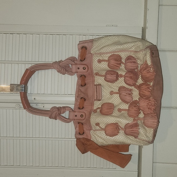 JUICY COUTURE POM POM VINTAGE SHOULDER BAG RARE - Picture 1 of 16